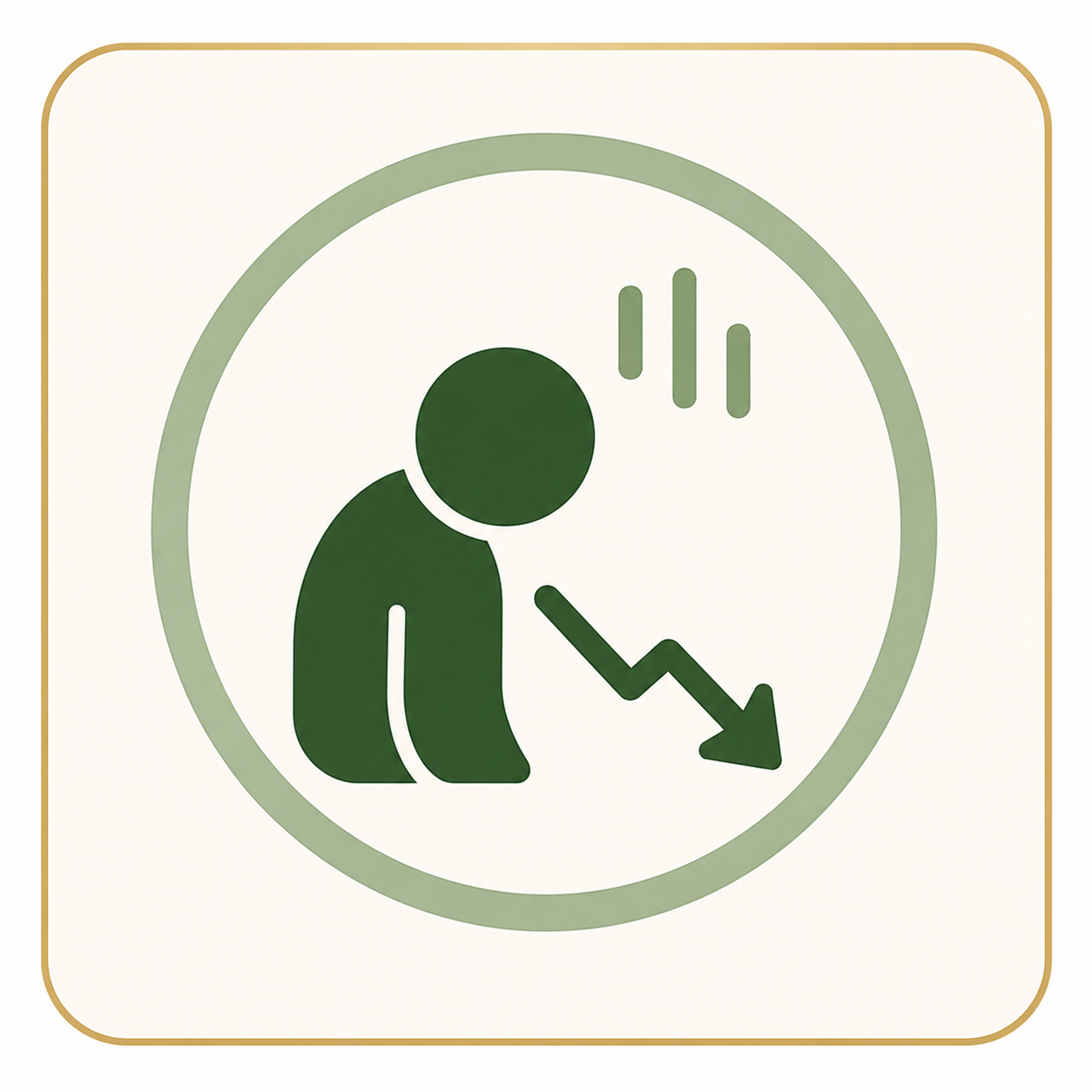 Declining health icon